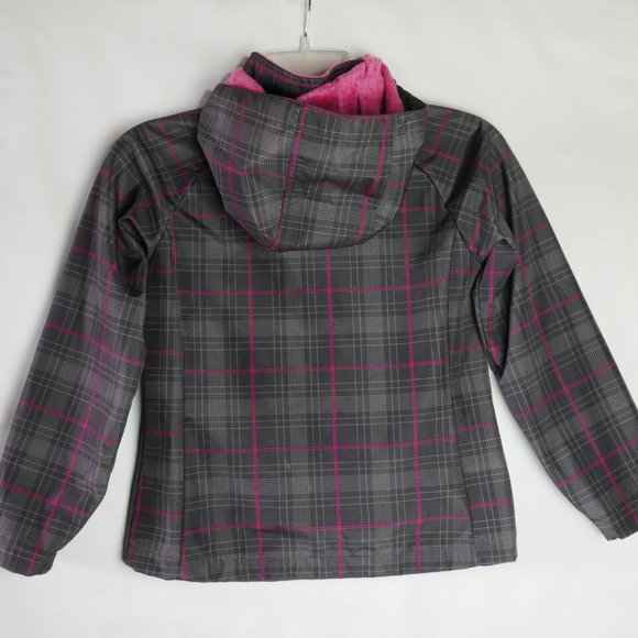 Free Country Girls Size L Hooded Winter Jacket Gray Pink - Picture 8 of 14